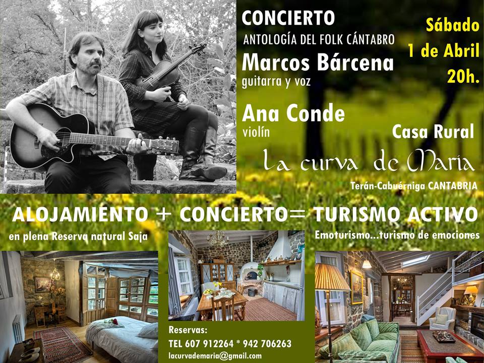 Concierto de Márcos Bárcena y Ana Conde en La Curva de María de Cabuérniga