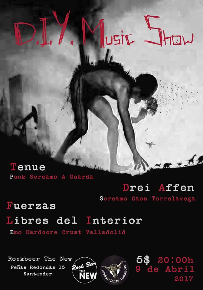 Concierto de Tenue + Fuerzas Libres del Interior + Drei Affen  en el Rock Beer the New de Santander