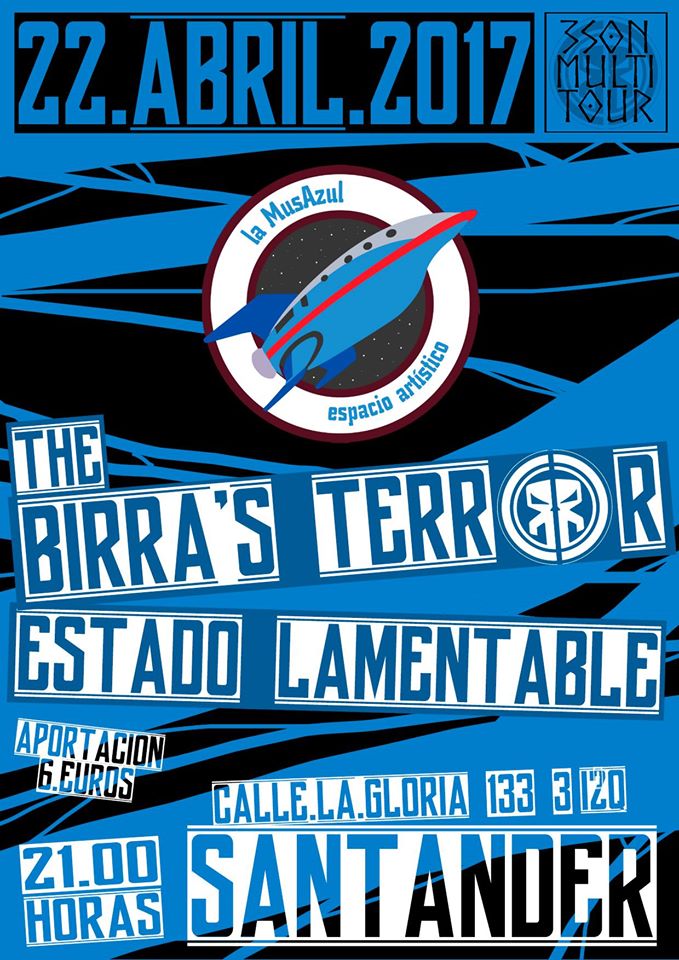Concierto de The Birra’s Terror + Estado Lamentable en LaMusaazul de Santander