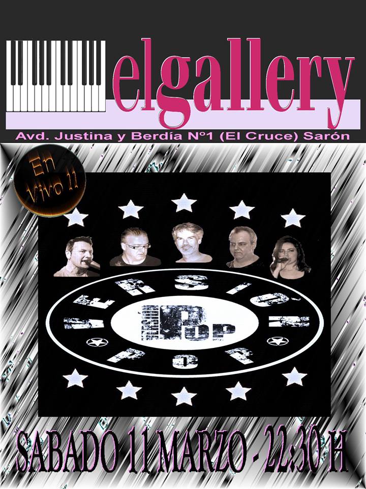 Concierto de Versión Pop en el Gallery de Sarón