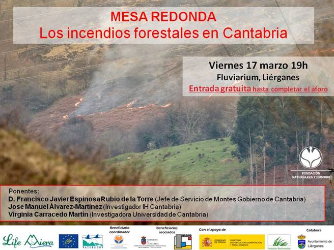 Mesa redonda sobre los incendios forestales en el Fluviarium de Liérganes
