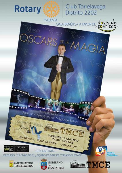 Oscars de la magia solidarias contra el cáncer en Torrelavega
