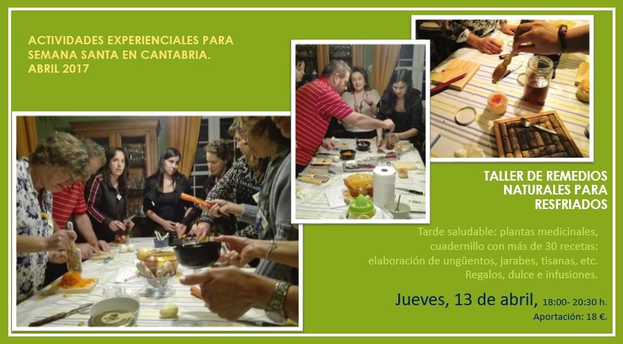 Taller de remedios naturales para resfriados en Igollo de Camargo