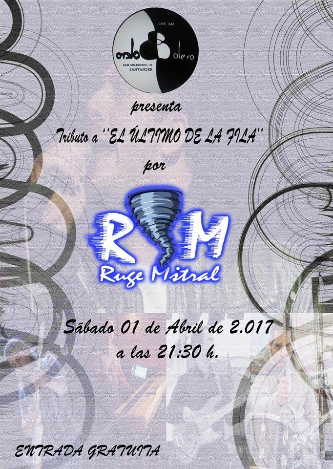 Tributo a EL ULTIMO DE LA FILA y MANOLO GARCIA en el bar Bolero de Santander