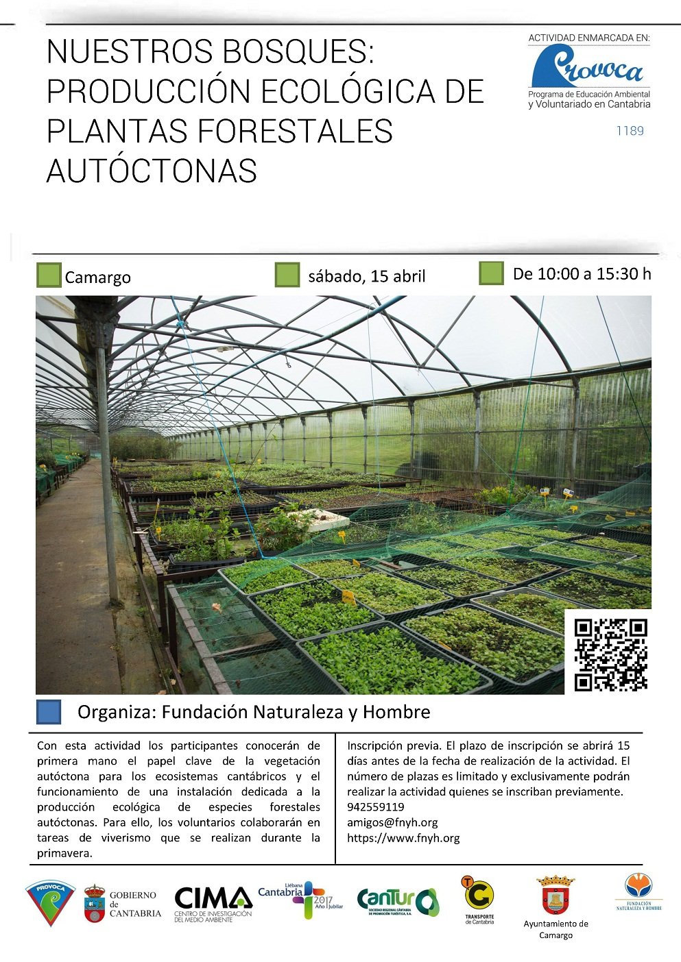 Actividad de voluntariado para producción ecológica de plantas forestales autóctonas en Camargo