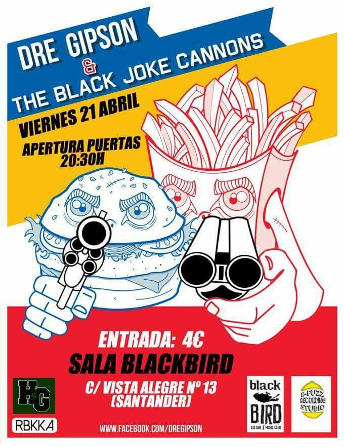 Concierto de Dre Gipson & The Black Joke Cannons en el Black Bird de Santander