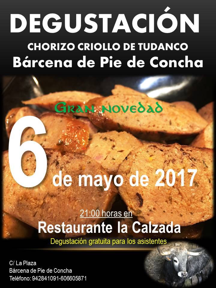 Degustación Gratuita de Chorizo criollo en Bárcena de Pié de Concha