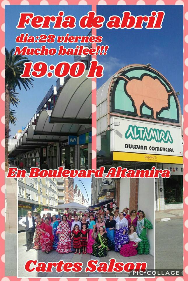 Feria de abril en el bulevar Altamira de Torrelavega