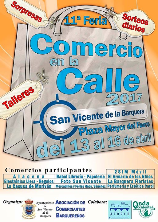 Feria del comercio en la calle en Cabezón de la Sal