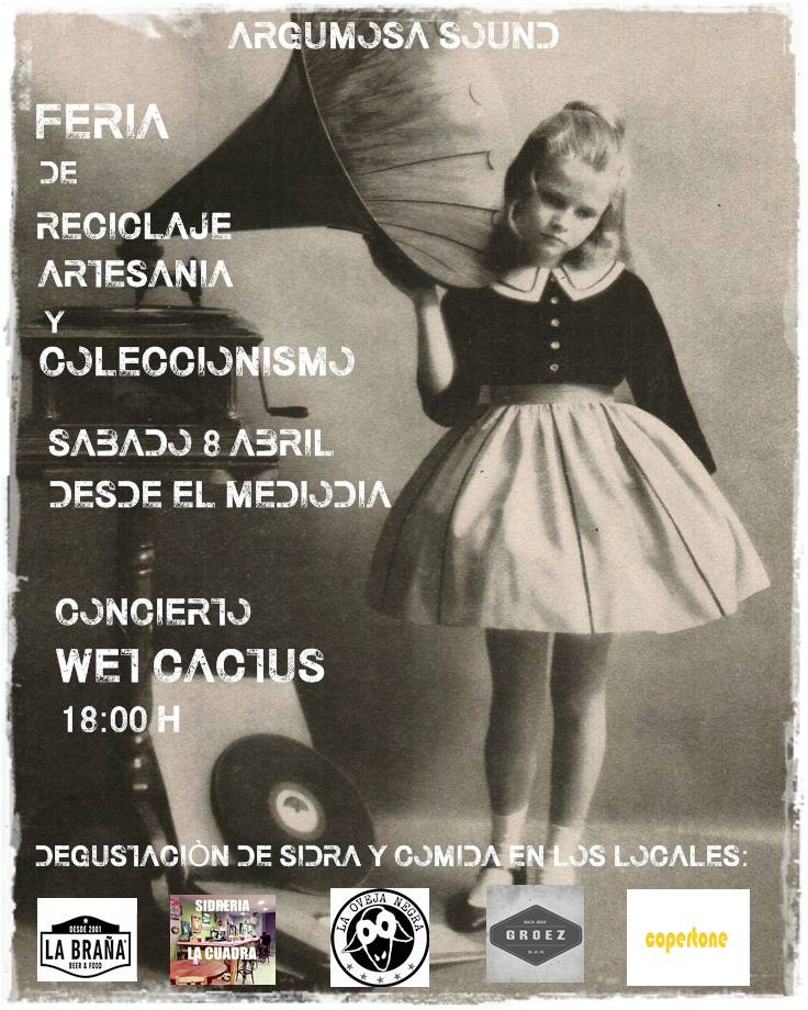 Feria del reciclaje,artesania y coleccionismo y concierto en la calle Argumosa de Torrelavega
