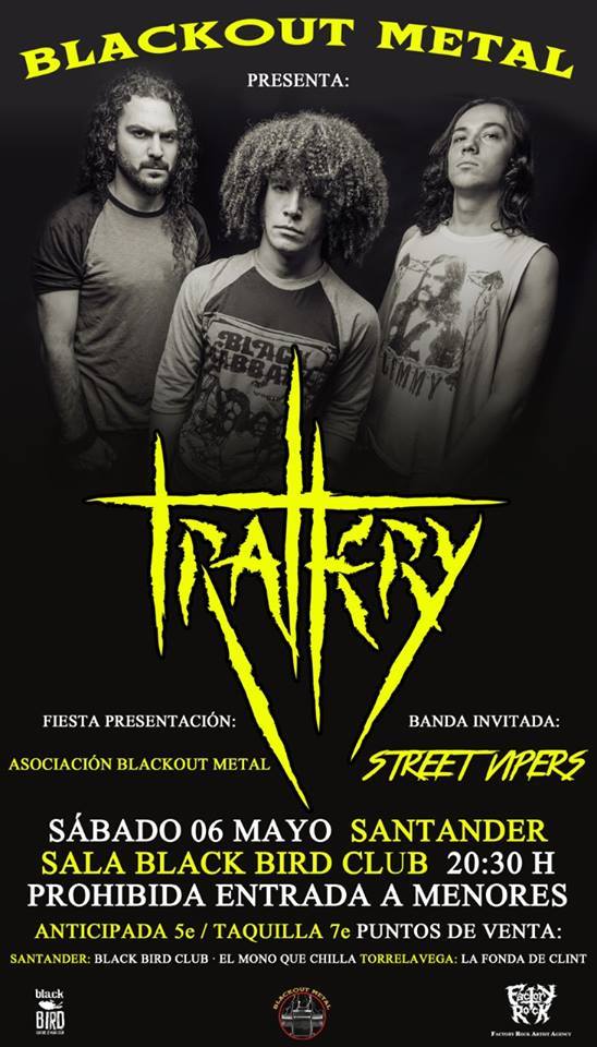 Fiesta presentación Blackout Metal con Trallery + Street vipers en el Black Bird de Santander