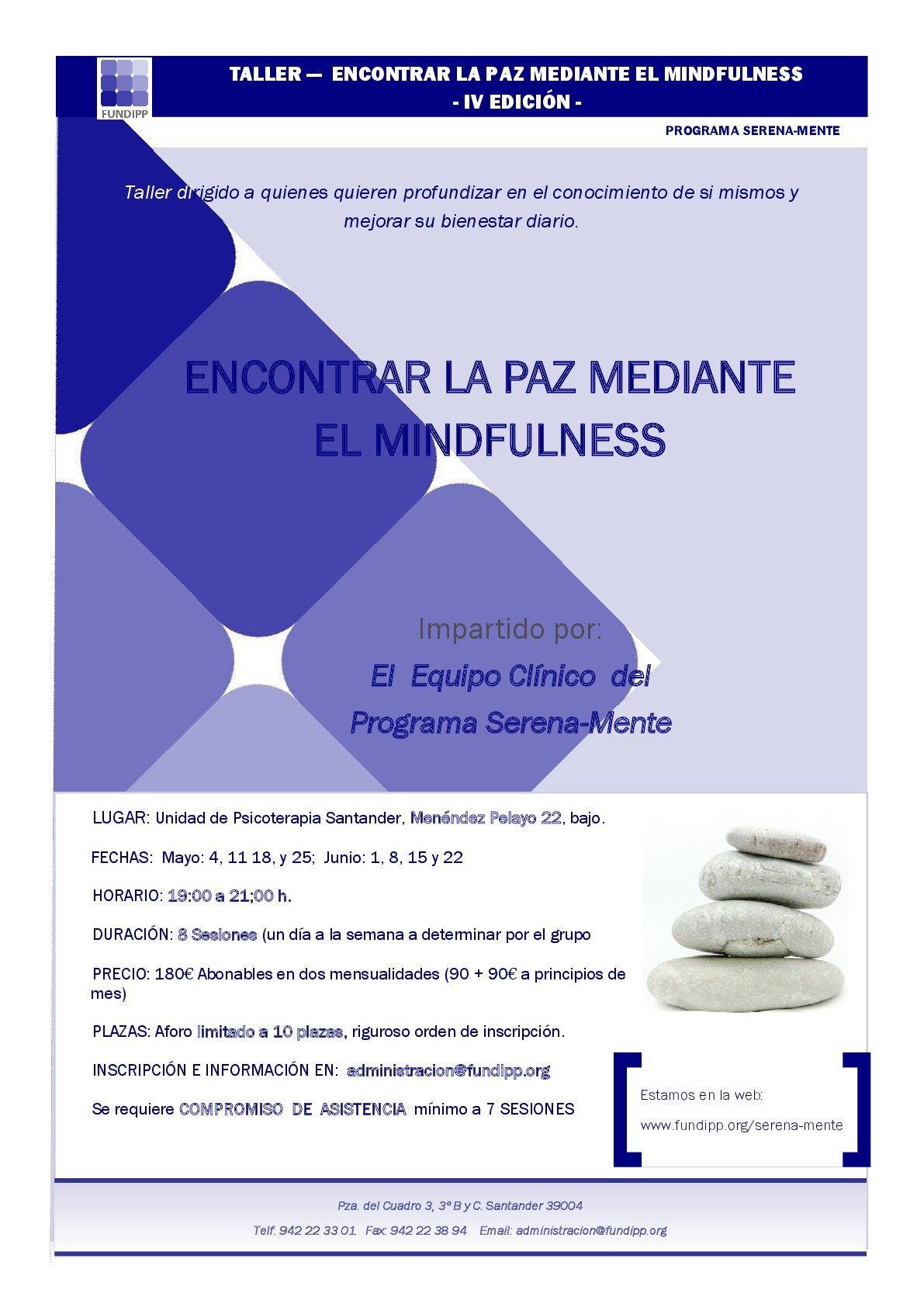 Taller Encuentra la paz mediante el Mindfulness en Santander