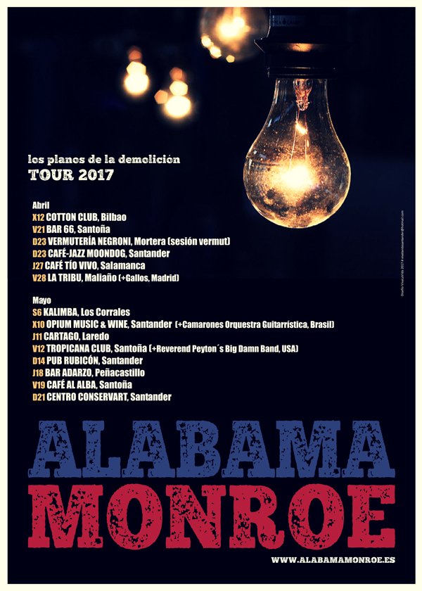 Tour de Conciertos de Alabama Monroe por Cantabria