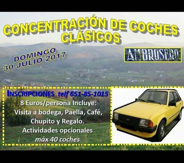 Concentración de coches clásicos en Ambrosero 2017