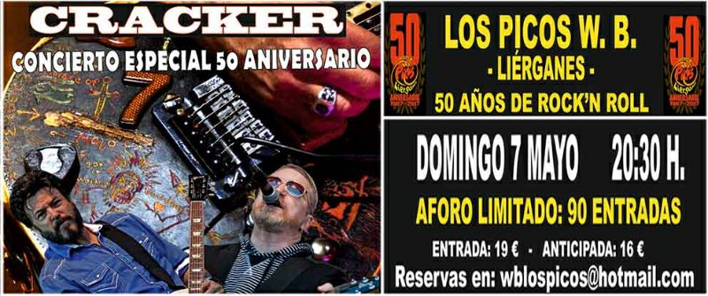 Concierto de Cracker en Los Picos de Liérganes