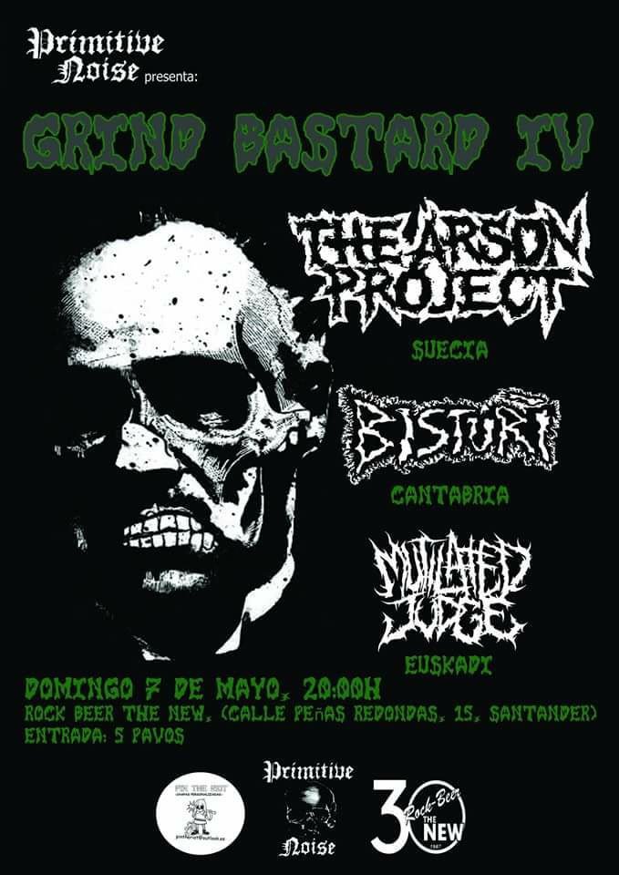Concierto de Mutilated Judge + Bisturí + The Arson Project en el Rock Beer the New de Santander