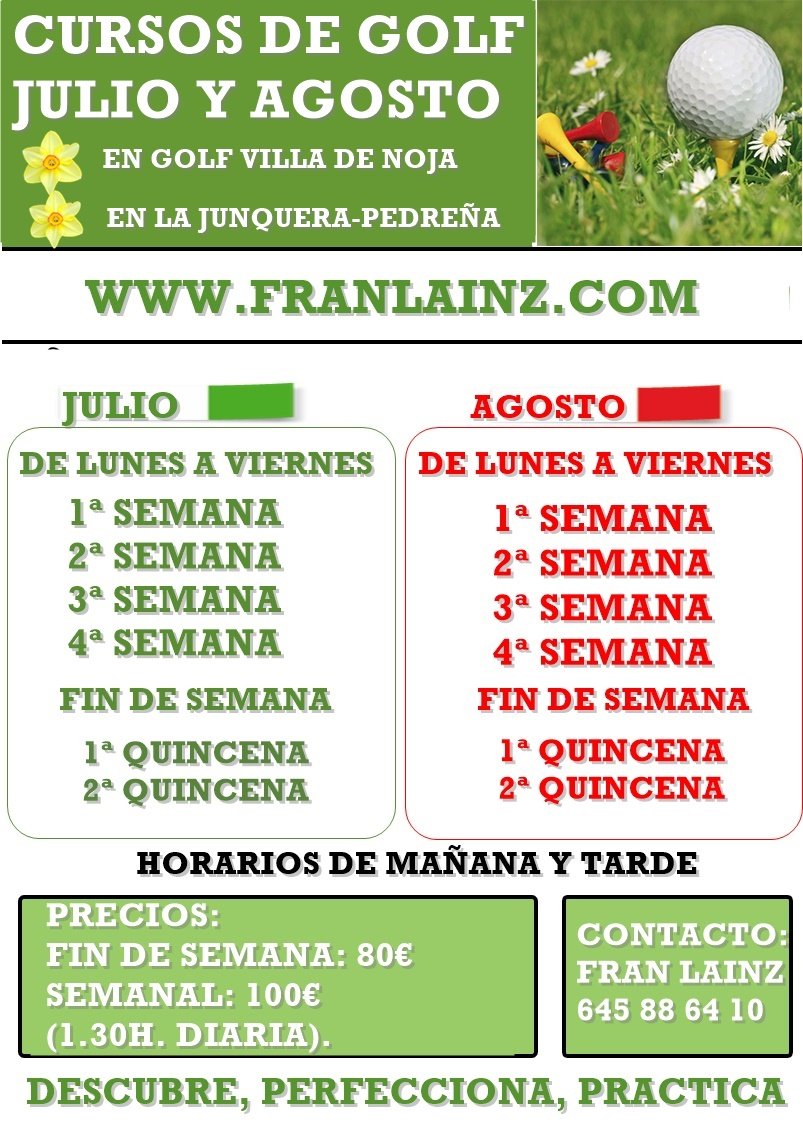 Cursos de Golf en Noja y Pedreña