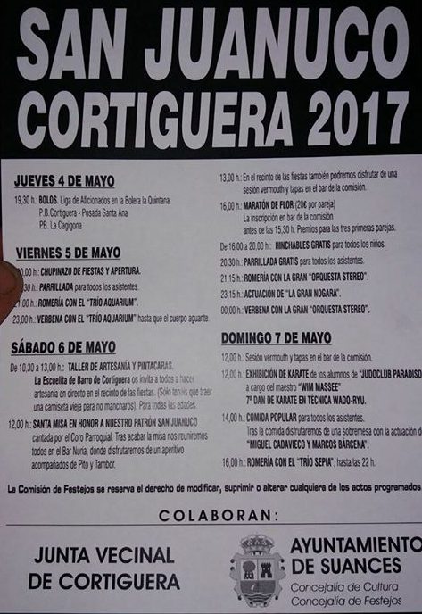Fiestas de San Juanuco en Cortiguera 2017
