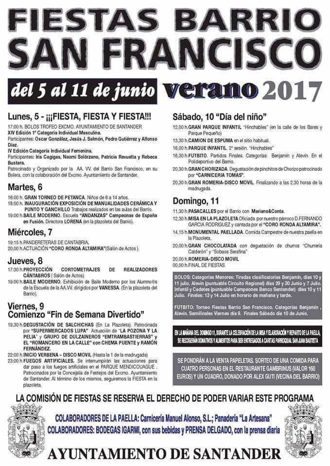Fiestas del Bº San Francisco de Santander 2017
