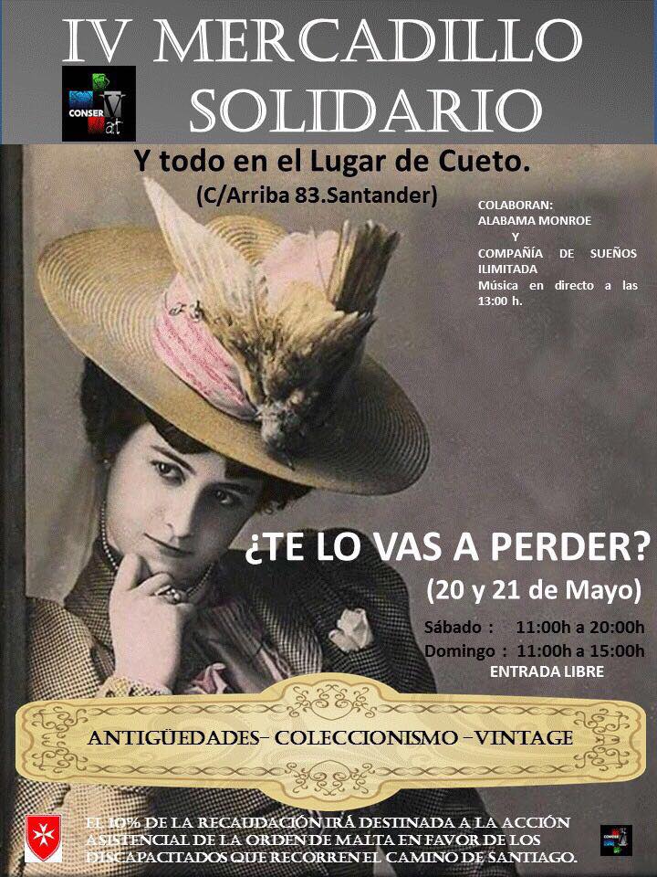 Mercadillo solidario de antigüedades y coleccionismo en Cueto, Santander