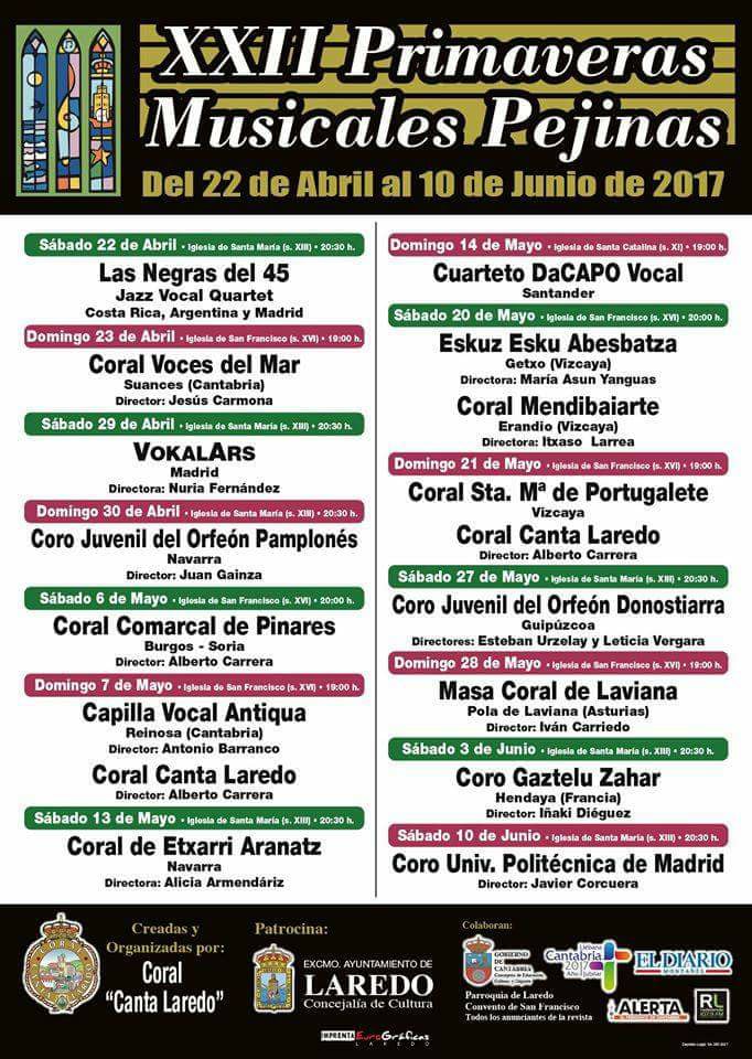 Primaveras musicales Pejinas en Laredo 2017