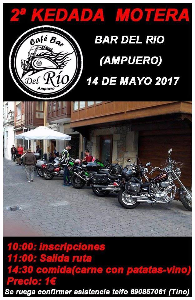 Quedada Motera en el bar Del Rio de Ampuero