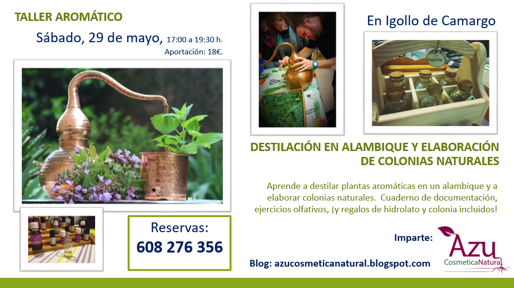 Taller Destilación en alambique y elaboración de perfumes naturales en Igollo de Camargo
