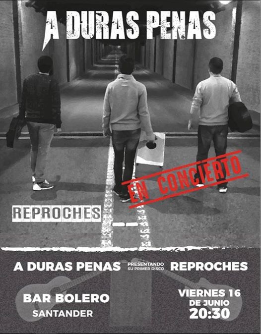 Concierto de A Duras Penas en el Bar Bolero de Santander