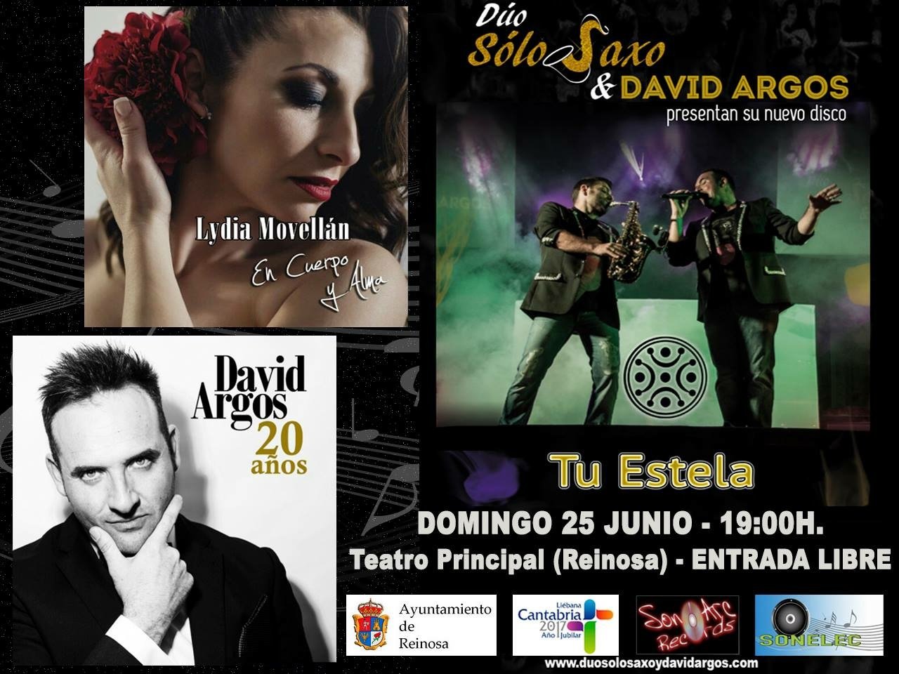 Concierto de  SóloSaxo, David Argos y Lydia Movellan en Reinosa