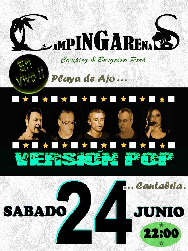 Concierto de Versión Pop en el Camping Arenas de Ajo