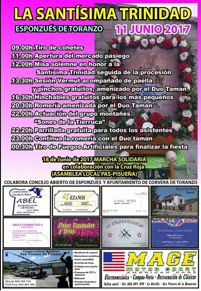 Fiestas de La Santísima Trinidad en Esponzues de Toranzo