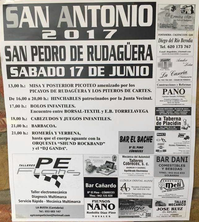 Fiestas de San Antonio en San Pedro de Rudagüera