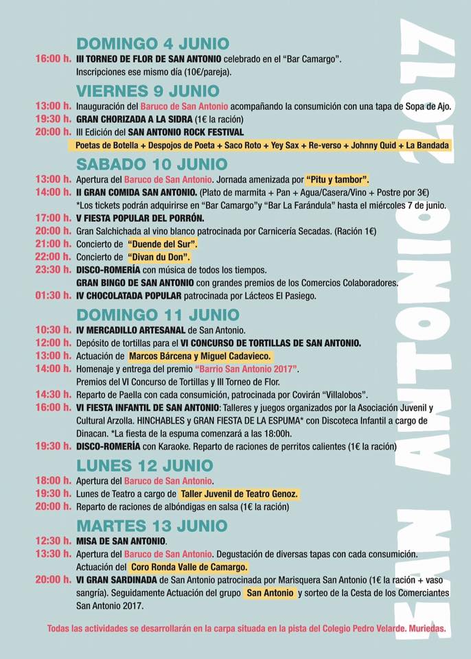 Fiestas de San Antonio en el Colegio Pedro Velarde de Muriedas