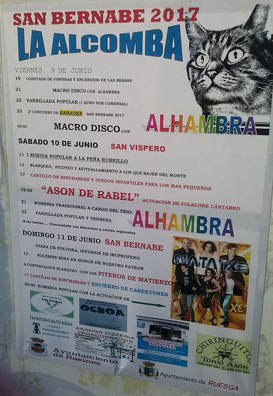 Fiestas de San Bernabé en La Alcomba,Rasines