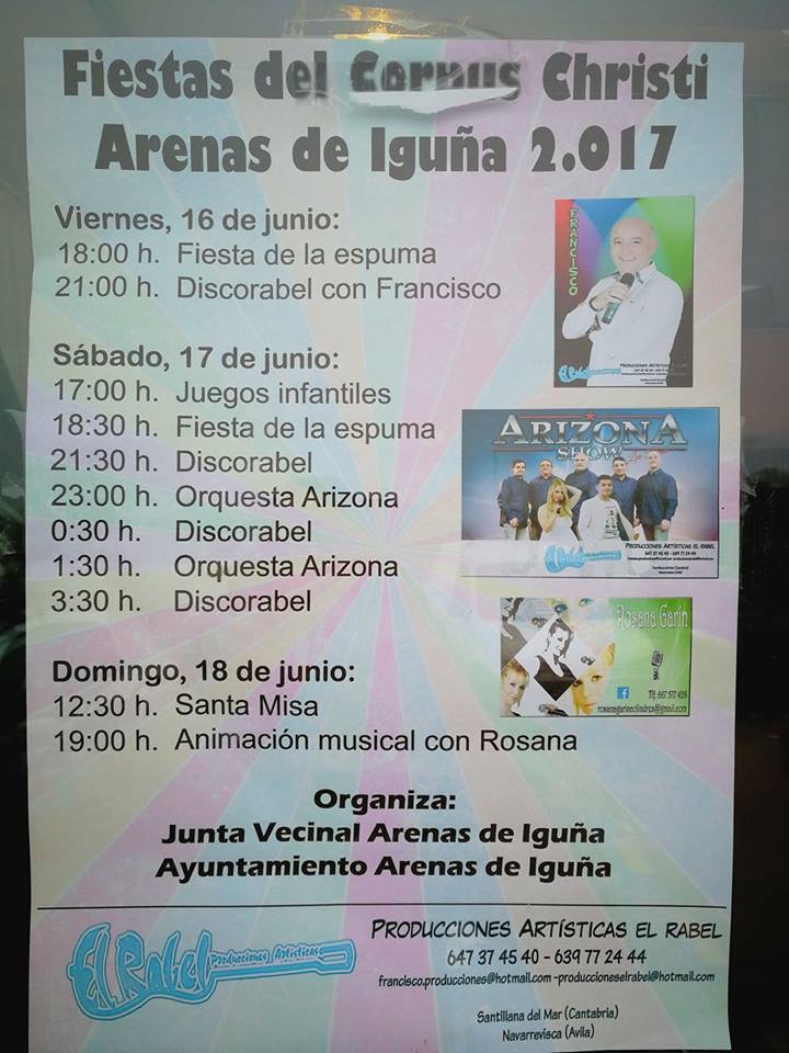 Fiestas del Corpus Christi en Arenas de Iguña 2017
