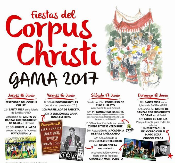 Fiestas del Corpus Christi en Gama 2017