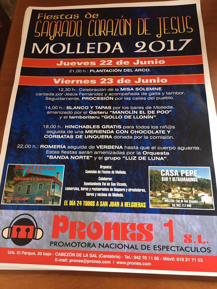 Fiestas del Sagrado Corazón de Jesús en Molleda 2017