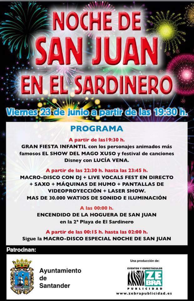 Hoguera de San Juan en el Sardinero, Santander