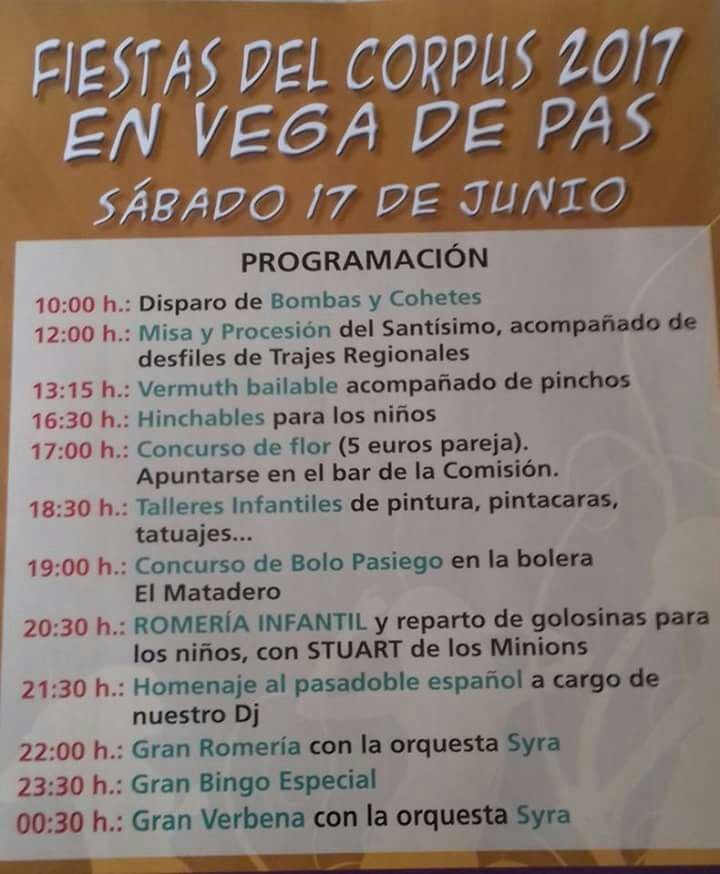 Fiestas del Corpus en La Vega de Pas 2017