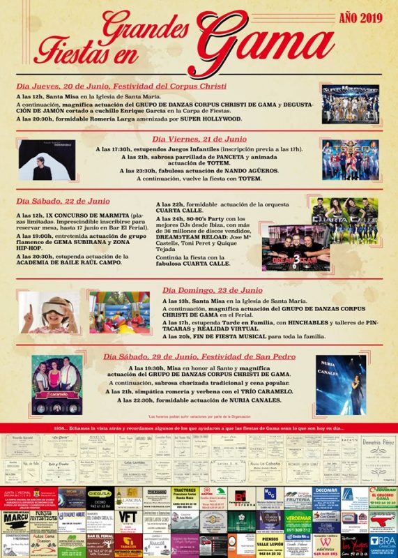 Fiestas del Corpus Christi en Gama 2019