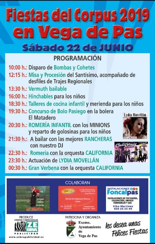 Fiestas del Corpus Christi en la Vega de Pas 2019