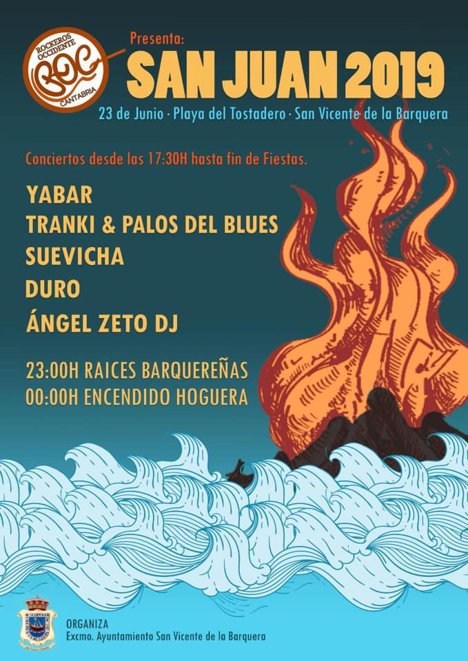 Hoguera de San Juan en San Vicente de la Barquera 2019