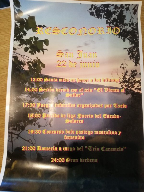 Fiestas de San Juan 2019 en Resconorio