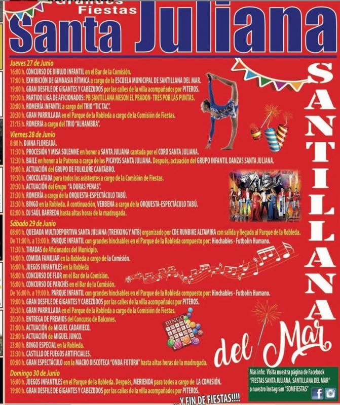 Fiestas de Santa Juliana en Santillana del Mar 2019
