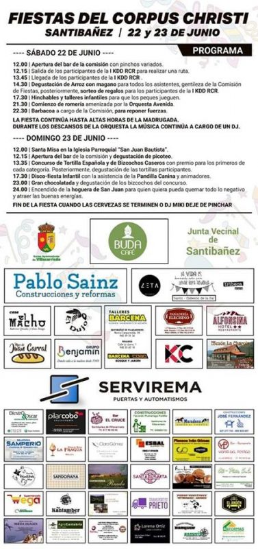 Fiestas del Corpus Christi 2019 en Santibañez de Villacarriedo