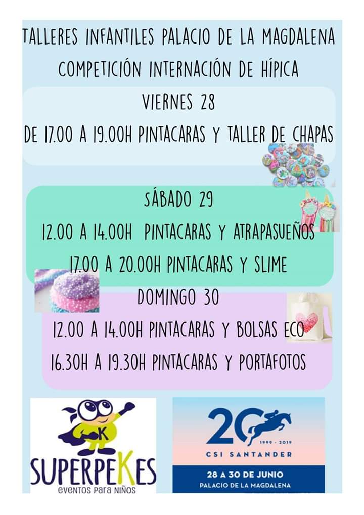 Talleres infantiles en Santander 2019