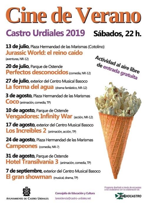 Cine de verano en Castro Urdiales 2019
