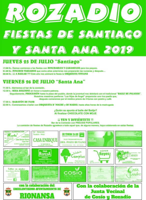 Fiestas de Rozadío 2019