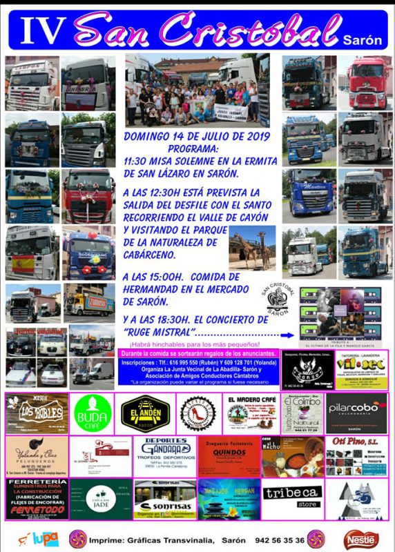 Fiesta de San Cristobal en Sarón 2019