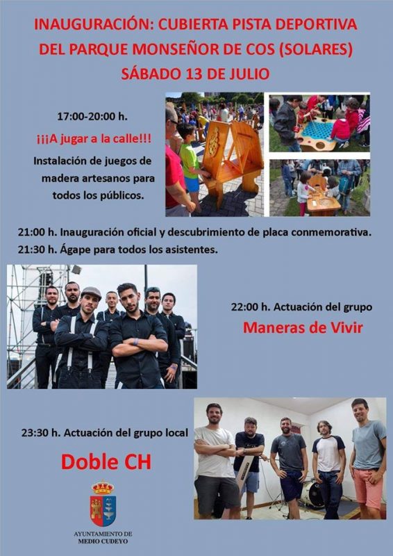 Fiesta de inauguración de la pista cubierta de Solares